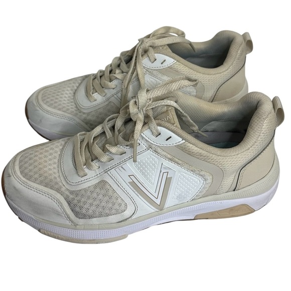 Vionic Women’s Walk Strider White and Cream walking Shoes with Mesh Support - Picture 1 of 14